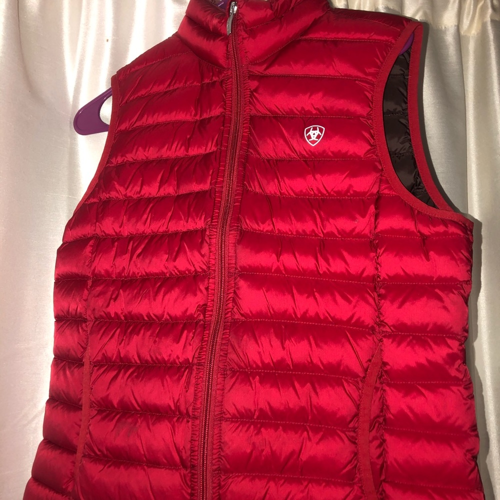 Medium ariat red vest .